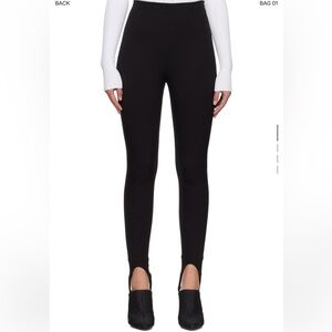 BALMAIN Black Stirrup Leggings